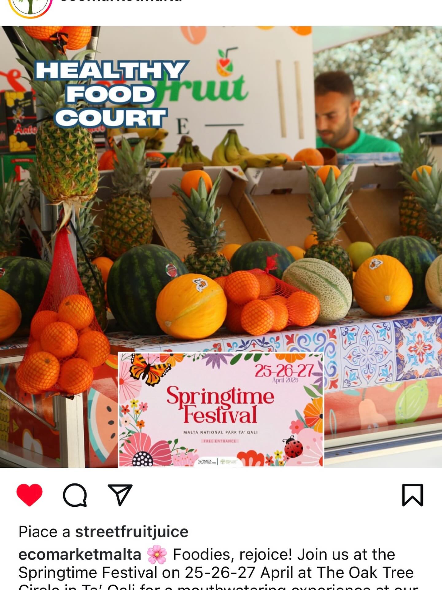 Street Fruit Juice at the Springtime Festival
